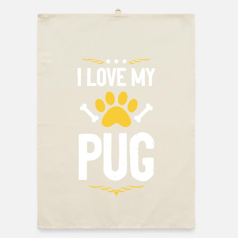 J’adore mon carlin Torchon bio