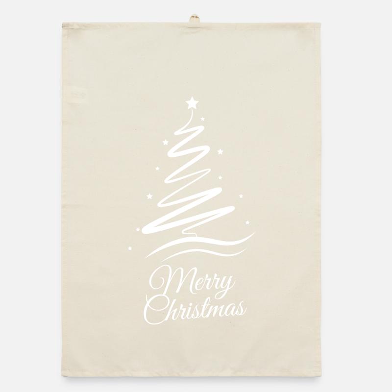 Merry Christmas Christmas Tree Christmas Tree Organic dish towel