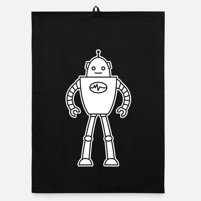 Robots from the Future – AI Sci-Fi Nerd Shirt Organic dish towel