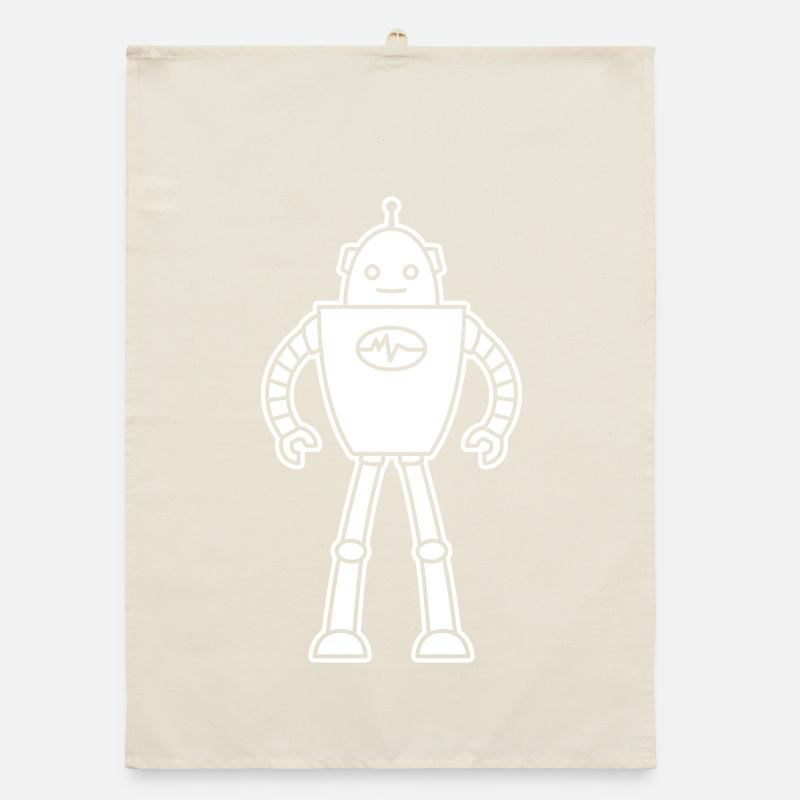 Robots from the Future – AI Sci-Fi Nerd Shirt Organic dish towel