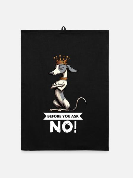 Before You Ask Whippet Windhund Whippets Windhunde - Organic Geschirrtuch - Schwarz - Vorne