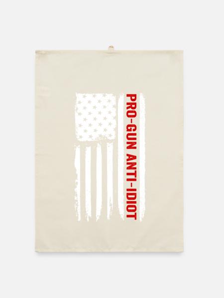 Pro-guns, anti-idiot - Organic dish towel - nature - Front