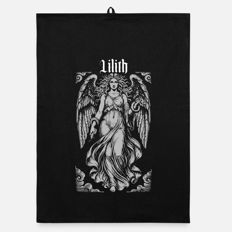 Lilith Angel Gothic Reverie Organic dish towel