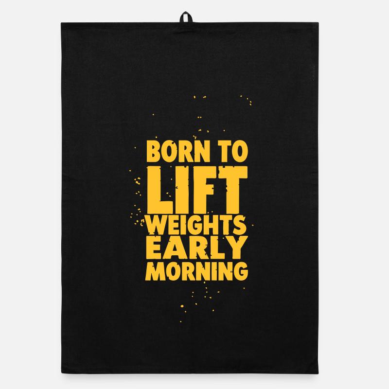 Né pour soulever des poids Torchon bio