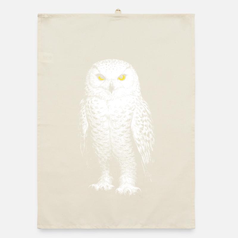 Snowy owl Organic dish towel