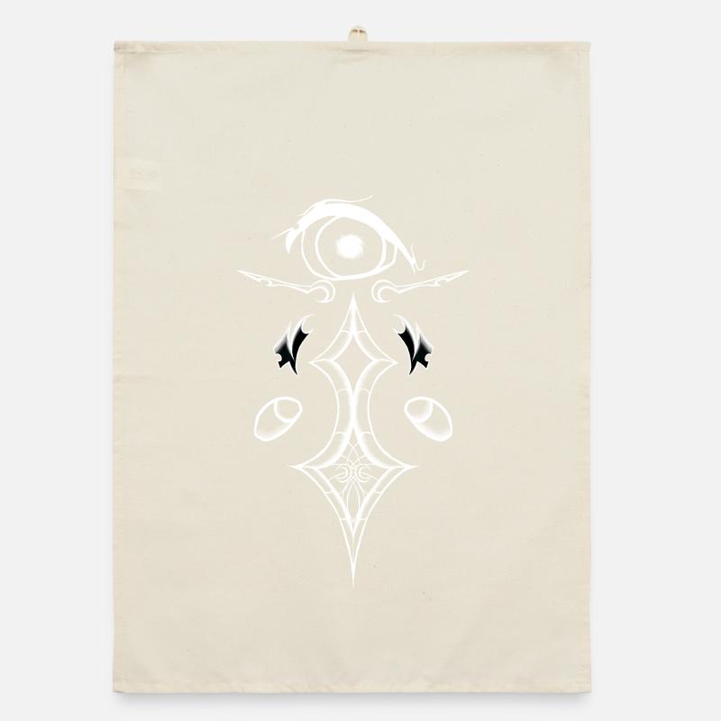 Ornament Eye Glyph Style Organic dish towel