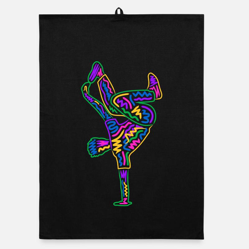 Breakdancer Breakdancer Breakdance Boys Colorés Breakdance Torchon bio