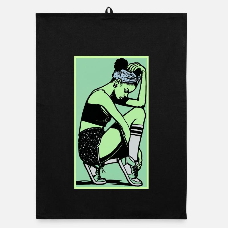 Danseuse #5 - Torchon bio - noir