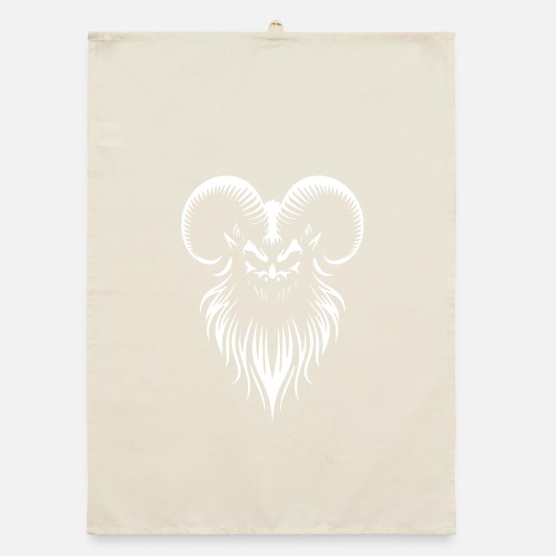 Dämonen Widderkopf - Gothic Ziegenbock Okkult Organic Geschirrtuch