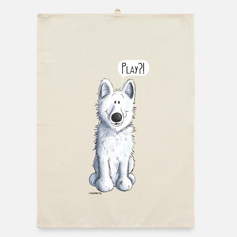 Schweizer Schäferhund Play Organic Geschirrtuch