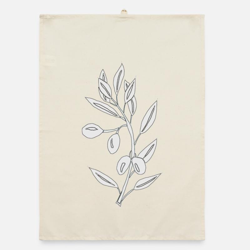 olive grey Organic dish towel