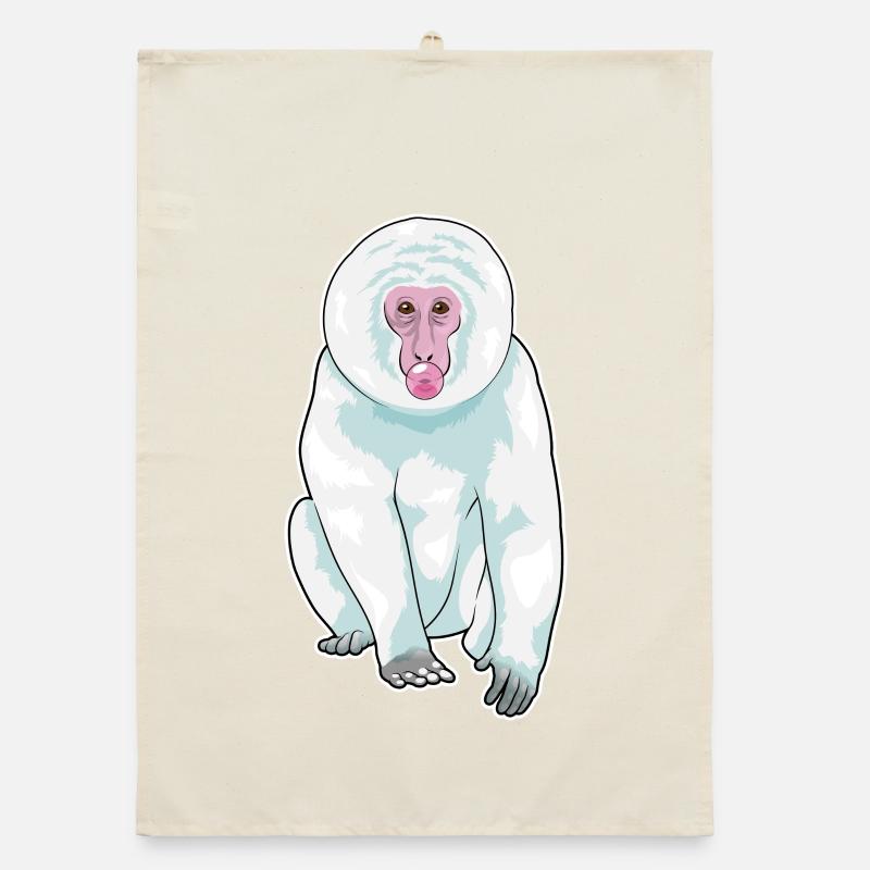 Monkey Chewing Gum Organic dish towel