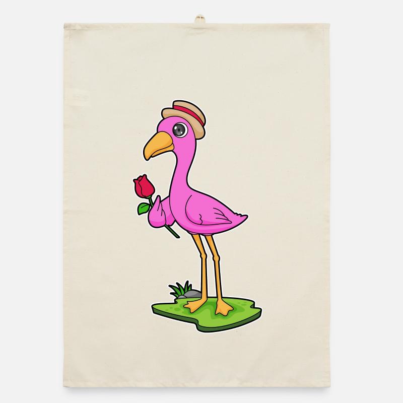 Flamingo Rose Organic dish towel