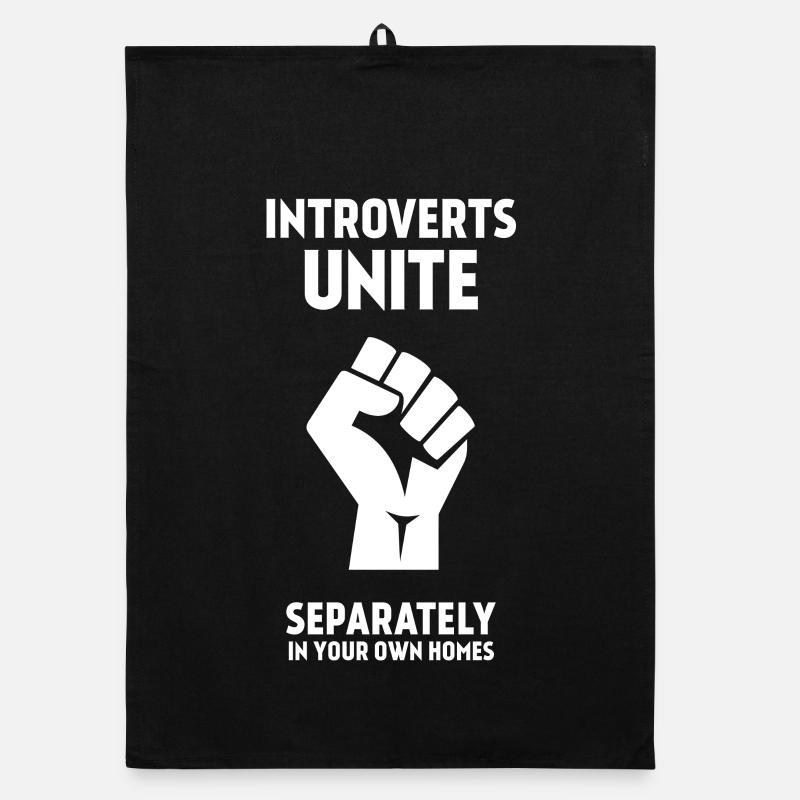 Introvertierte vereinen sich - getrennt in den eigenen vier Wänden Organic Geschirrtuch