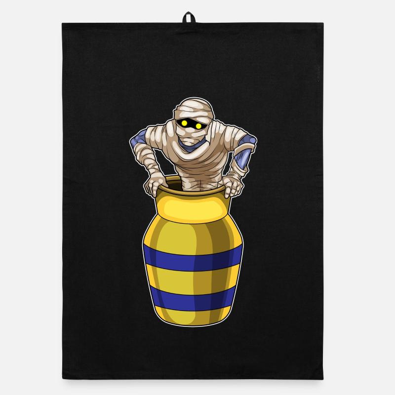 Mummy Halloween Vase Organic dish towel