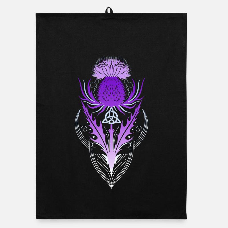 Distel mit Triquetra Organic Geschirrtuch