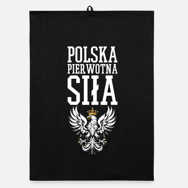 Force élémentaire polonaise Polska Pologne Aigle cadeau Torchon bio