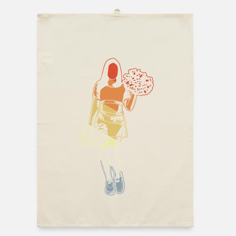 Cheerleader Mädchen Organic Geschirrtuch