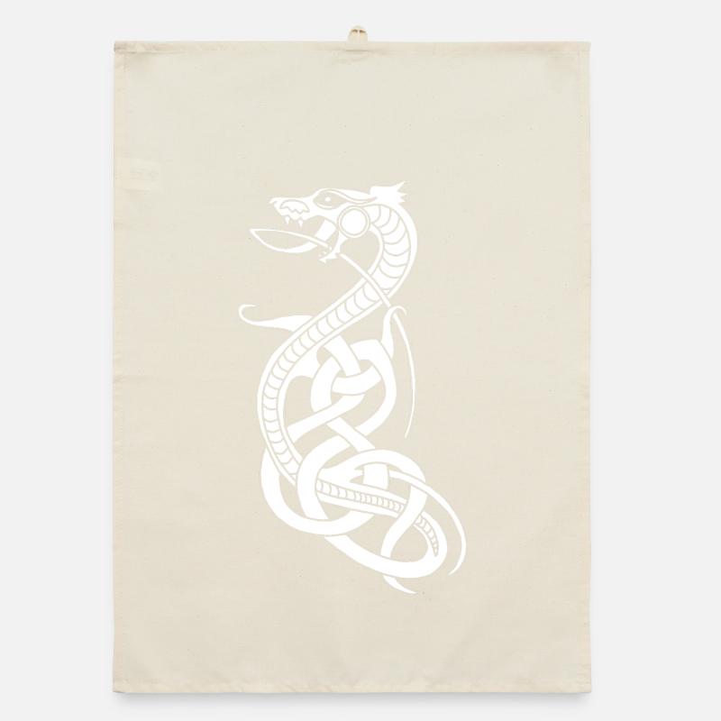 Infinite White Snake Organic dish towel