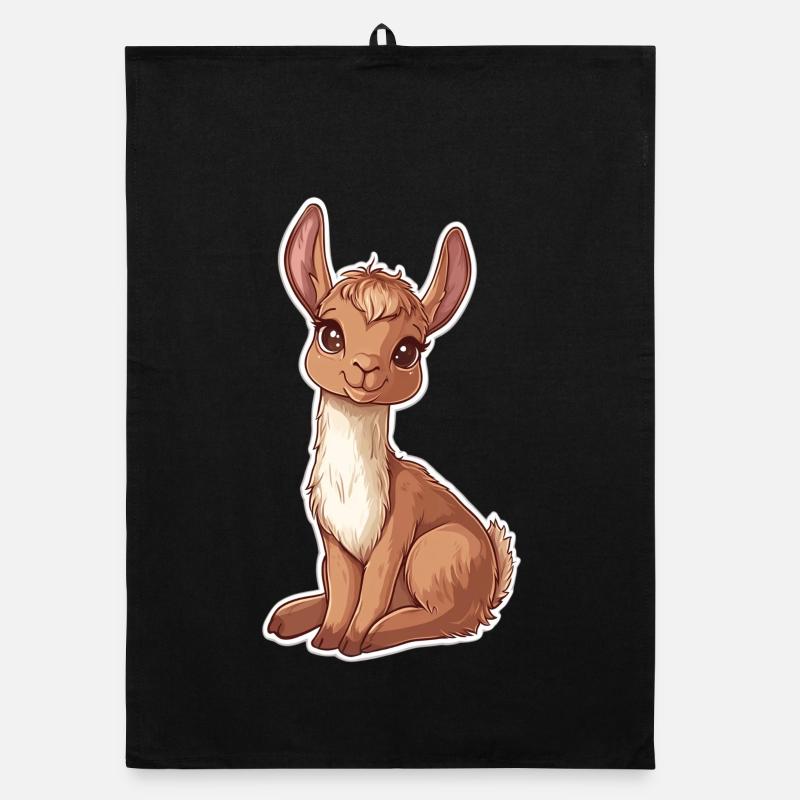 Lama Alpaka Llama Tier Geschenk Organic Geschirrtuch