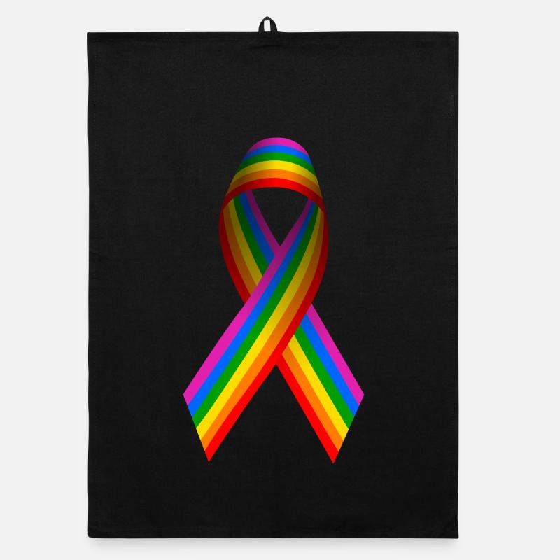 Drapeau arc-en-ciel en guise d’arc Torchon bio