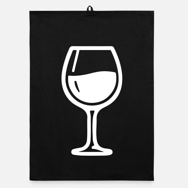 Weinglas Symbol Wein Organic Geschirrtuch