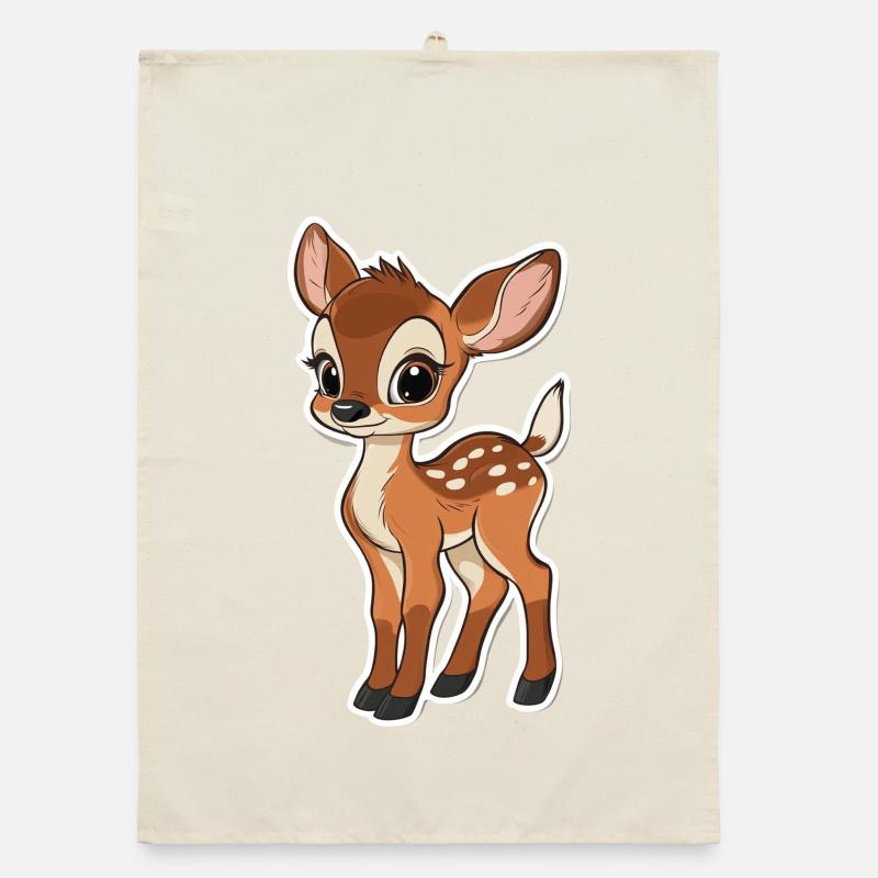 roe deer Organic dish towel