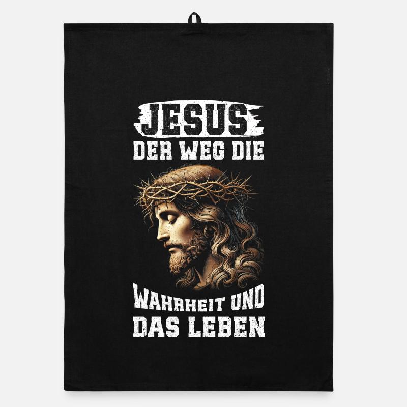 Jesus Der Weg Die Wahrheit Und Das Leben Organic Geschirrtuch