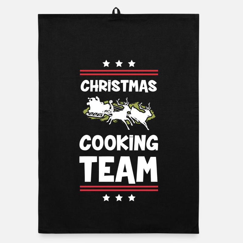 Weihnachts Kochen Backen Team Organic Geschirrtuch