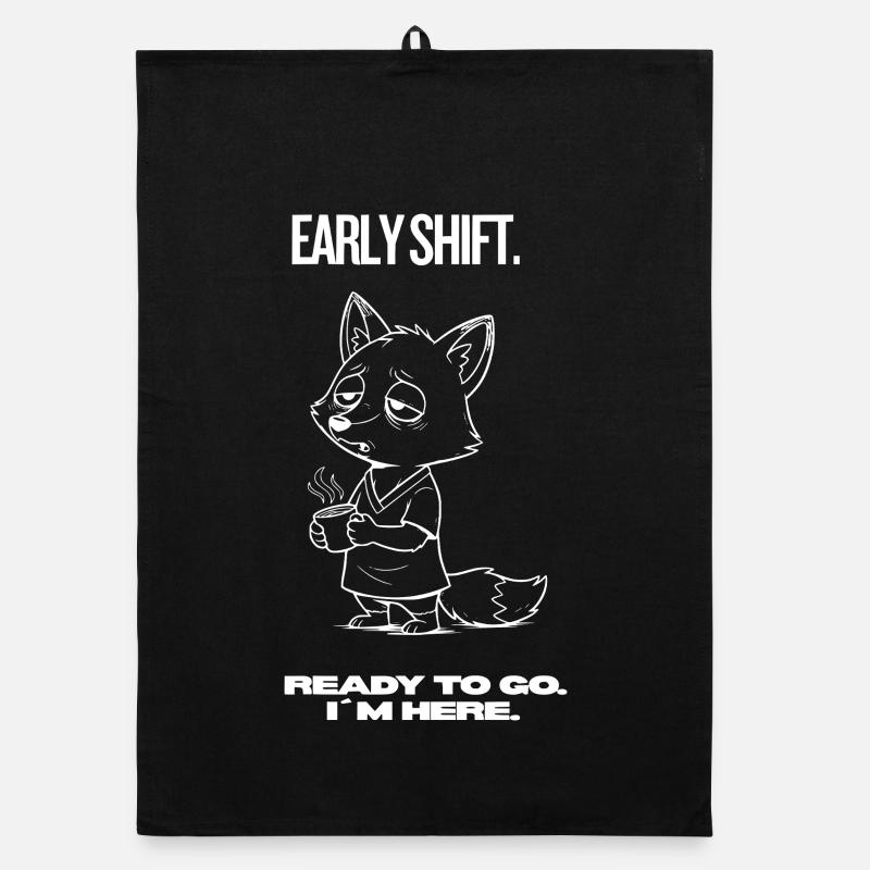 Chemise Fox du Matinal – Prête à partir. Je suis là Torchon bio