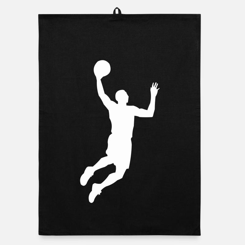 basketball_silhouette Organic Geschirrtuch