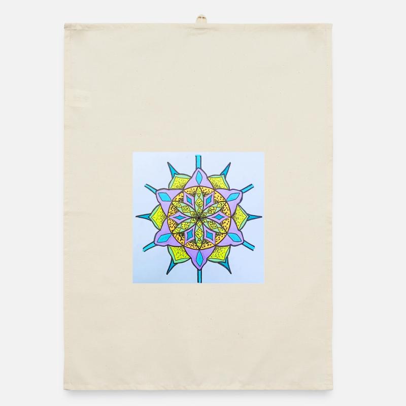 Colorful Mandala Pattern for Creative Clothing Organic dish towel