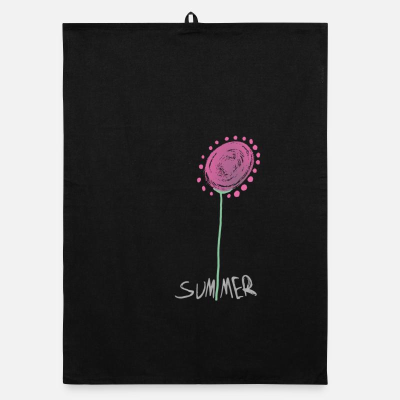 Illustration abstraite de fleur de cristal d’été Torchon bio