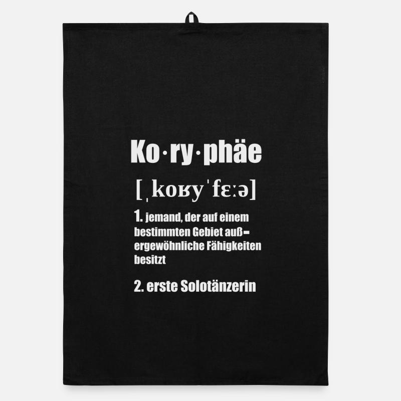 Koryphäe - Organic Geschirrtuch - Schwarz