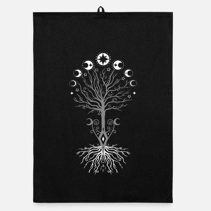 Yggdrasil Lebensbaum Vikings Arbre de Vie Torchon bio