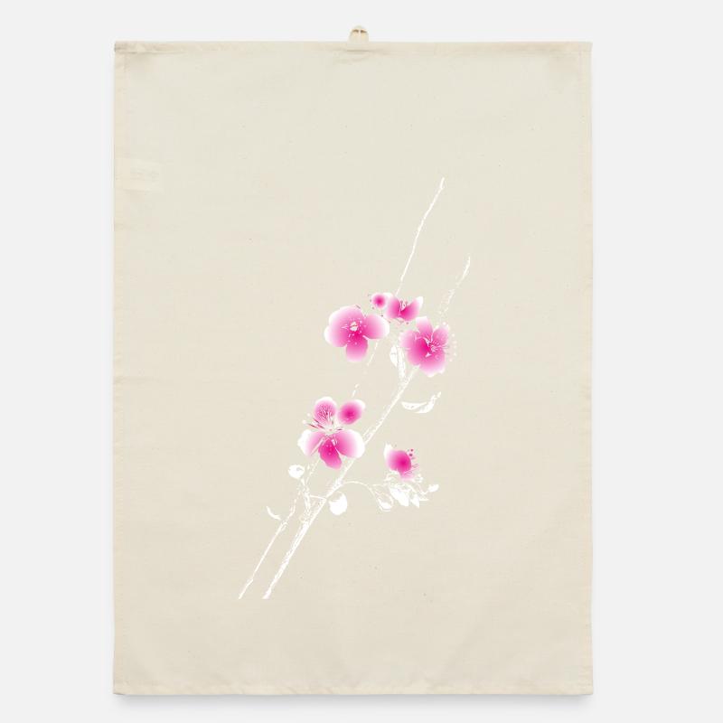 Branche des fleurs de cerisier Torchon bio