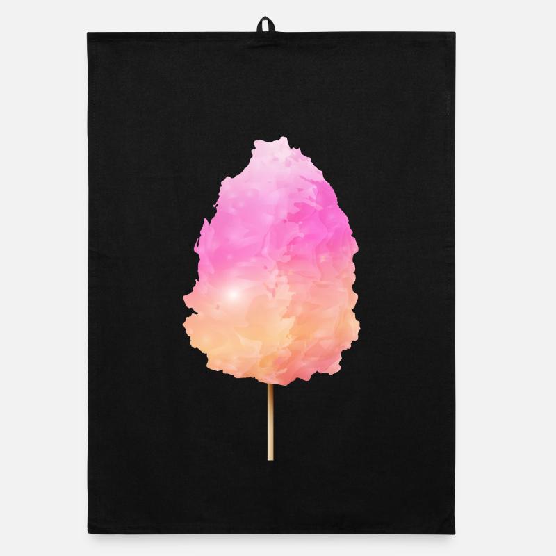 fluffy cotton candy with a colorful gradient Organic dish towel