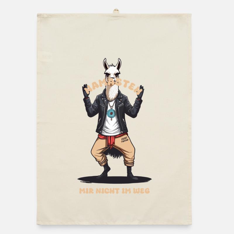 Lama de karaté drôle Torchon bio