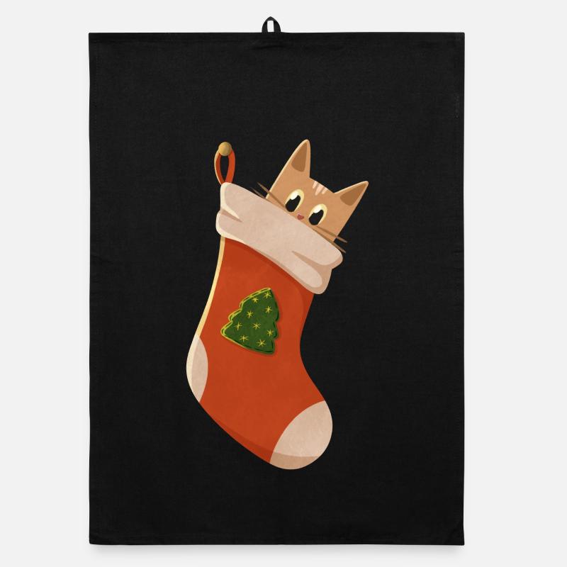 Chaton mignon en bottes Torchon bio