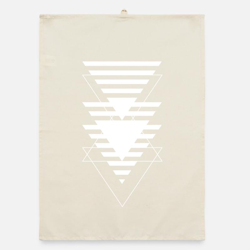 Layered Triangle Geometric Pattern Organic dish towel