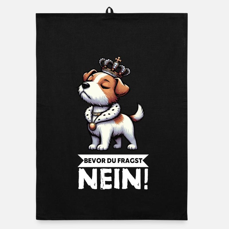 Bevor du Fragst Jack Russel terrier Jackie Terrier Organic Geschirrtuch