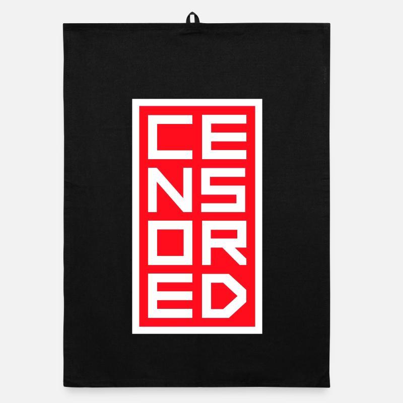Censored Funny Statement Freedom Logo Organic dish towel