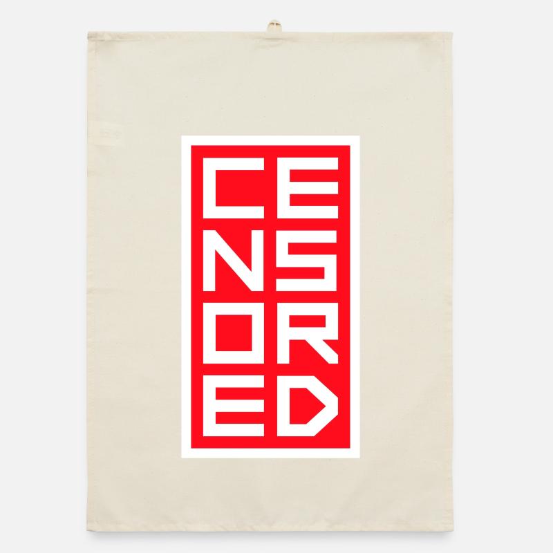 Censored Funny Statement Freedom Logo Organic dish towel