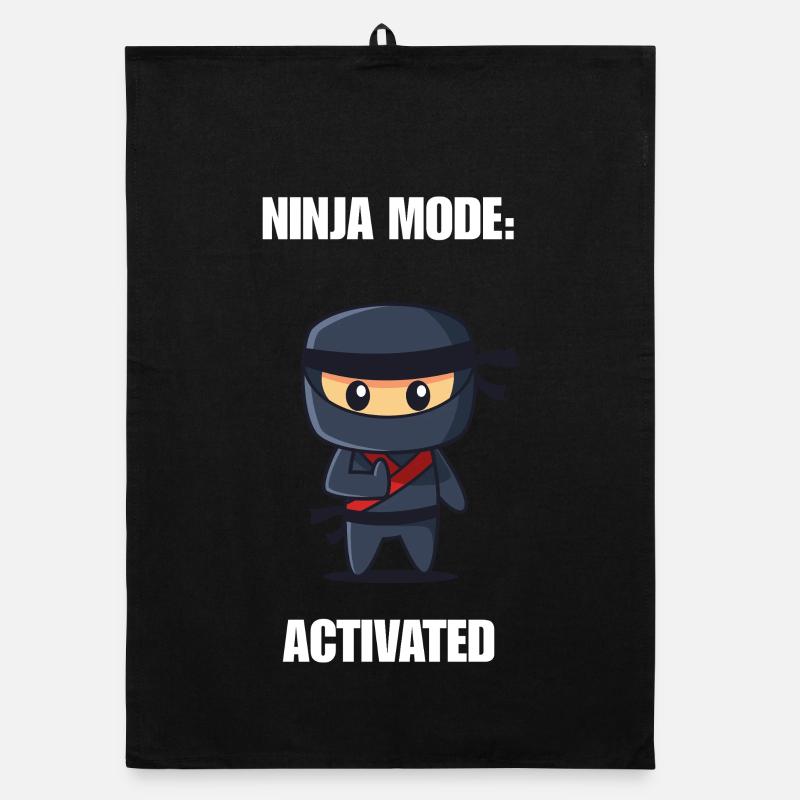 Chemise activée par la mode ninja – Diction ninja drôle Torchon bio