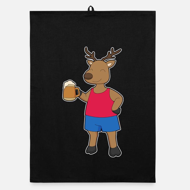 Venison Beer Organic dish towel