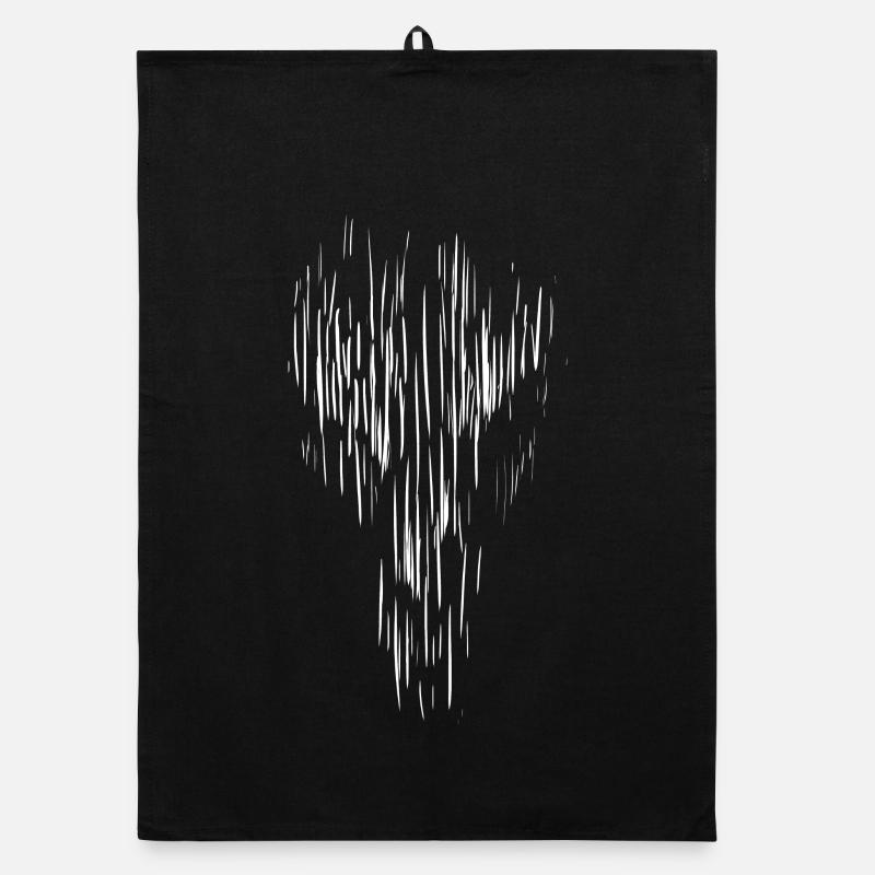 Demon - Strokes Design - Gothic Organic dish towel