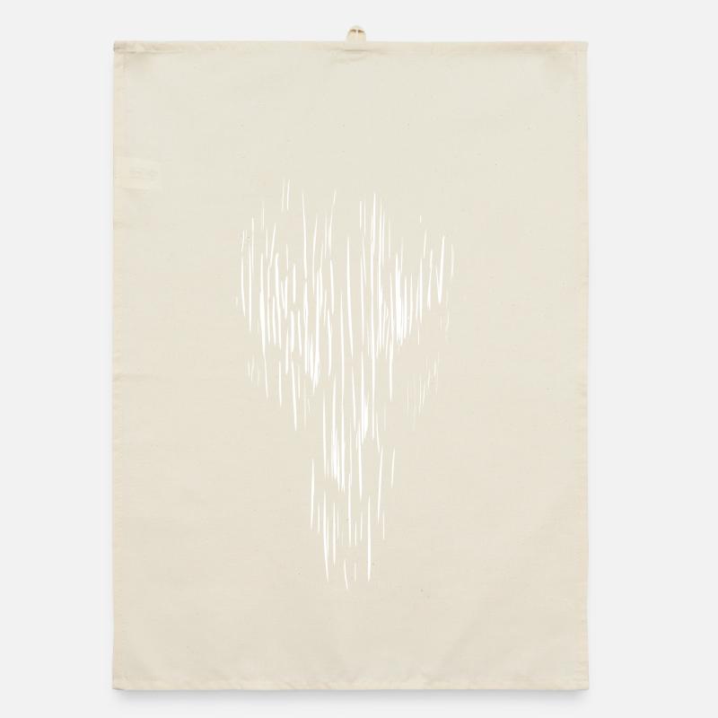 Demon - Strokes Design - Gothic Organic dish towel