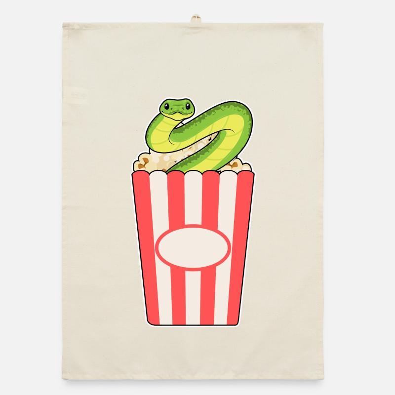Schlange Popcorn Organic Geschirrtuch