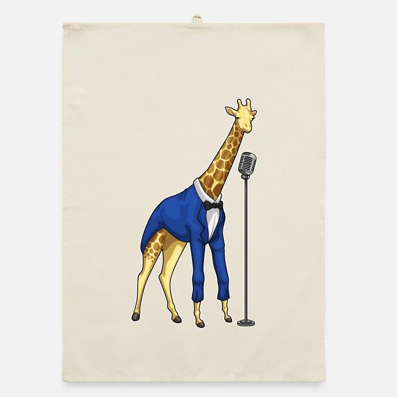 Giraffe Singer Microphone Musique Torchon bio
