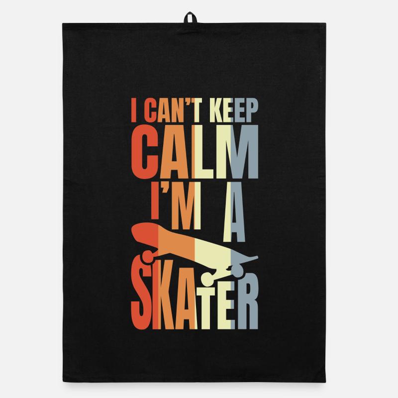 I Can't Keep Calm I'm A Skateboarder Organic Geschirrtuch